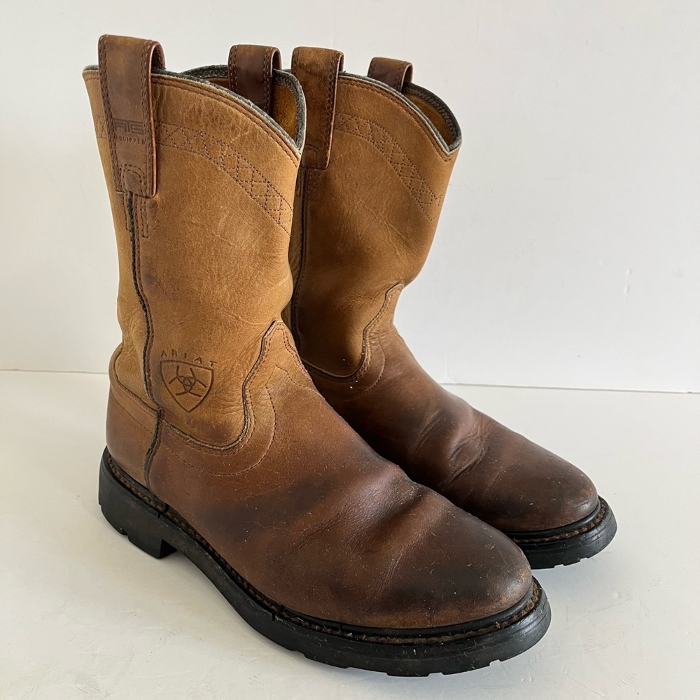 Ariat Sierra Western Leather Cowboy Work Boots Mens Size 8D